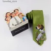 Cravates Livraison gratuite nouveau mâle hommes homme mode unique conception originale amusant vert chien impression générale 7CM cravate coréen étudiant cravate L240313