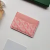 designer women card holder pink purse luxury bags small bag Red Bag Zippered or flip-top design Grade 5A Leather Comes with dust and gift box Business, Personal Wallets