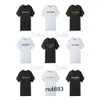 Mode T Letter Mens Balmanly Luxury Tryckt med Ballmainly Shirt Classic Gold Stamping Ballman Tshirts Short Designers Balmin Women Casual Summer Balmani F94C