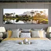 Bellissimo paesaggio al tramonto Dipinti su tela Poster e stampe Immagini su tela per parete per camera da letto Cuadros Decorazione domestica2574