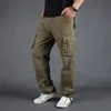 Pantalons pour hommes grande taille multipoches salopette ample Sports de plein air entraînement militaire Jogging décontracté et confortable 240305