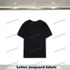 Xinxinbuy Mannen designer Tee t-shirt 2024 Brief jacquard stof korte mouw katoen vrouwen grijs zwart wit blauw S-2XL
