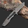 Camping Hunting Knives 8.2 Tactical Outdoor Camping 57HRC Folding Knife Pipe Cutter Pocket Knife With Wooden Handle Hunting Knives Karambit EDC 240315