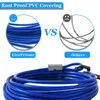 Dog Collars Heavy Duty Pet Tie-out Cable Leash Metal Chain Lead Line 360 Degree Swivel Snaps 3M 5m 10m
