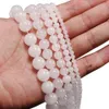 4/6/8/10/12mm Real Selenite Stone Beads for Jewelry Making White Opal Beads for DIY Bracelet Necklace Earring Moonstone Beads