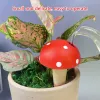 Timers 4Pcs Red Soil Mushroom Automatic Plant Dripper Ceramics Potted Plant Watering for Indoor Outdoor Garden Yard Warering