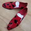 Robe chaussures de qualité supérieure mocassins en cuir verni rouge brillant hommes appartements fête de mariage de luxe designer pour hommes