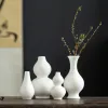 Vases Mini Small Vase White Porcelain Jade HolyWater Vase Tea Room Tea Ceremony Chinese Flower Holder Hydroponic Plant Flower Device