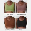 Women's Tanks Lycra Sports Bra For Women Push Up Yoga Gym Top With Padding Sport Crop Womens 2024 Haut Femme Mujer Green