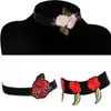 Hängen Fashion Choker 1st smycken krage halsband Bohemiska tryckta blomma kvinnor broderi