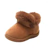 Boots 0-5 Year Old Childrens Snow With Plush And Thickened Baby Walking Shoes Soft For Boys Girls Wool Cotton