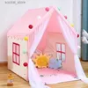 Speelgoedtenten Draagbare babyspeelhuis Kinderentent Tipi Enfant Kids Roze Blauw Binnen Buiten Prinses L0313