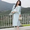 Arbeitskleider Korea Casual Blazer Outfits Frühling Elegante Bürodame Chic Zweiteilige Sets Langarm Shorts Mantel Hohe Taille Midiröcke Anzug