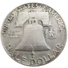 Eua 1950pd franklin meio dólar artesanato banhado a prata cópia moeda enfeites de latão decoração para casa acessórios228t