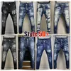 Mens Dsquare Jeans Dsq2 Preto Hip Hop Rock Moto Coolguy Jeans Design Rasgado Denim Angustiado Biker Dsq para Homens Designer D2 Calças Bordadas Top Jeans Luxo