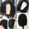 قصر Bob Bob Kinky Curly Human Hair Wigs13x4 الشفافة الدانتيل الجبهي شعر مستعار مجعد البشر شعر مستعار