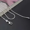 Other 925 sterling silver necklace women silver fashion jewelry Snake Chain 1mm Necklace 16 18 20 22 24L242313