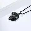 Ожерелья с подвесками JHSL, мужское и мужское ожерелье с изображением льва, цепочка из нержавеющей стали, черный, серебряный цвет, модные ювелирные изделия, Прямая поставка, оптовая продажа