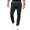 Calças masculinas moda slim-fit stretch chino confortável e respirável perfeito para atividades esportivas diárias