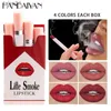 Lipstick 4Sets Lipstick Matte Lip Stick 24 godziny wodoodporne Pintalabios Permanente Larga Duracion Labiles Mate Envio Gratis Maquiagem 240313