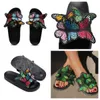 2024 Designers Slider Sandal Hommes Pantoufle Black Bee Tigers Slide Canva Vert Summer Beach Slide Taille 36-41 GAI