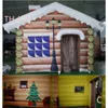 activités de plein air 6 ml x 4 m l x 3,5 mH (20 x 13,2 x 11,5 pieds) le plus récent extérieur gonflable maison de Noël du Père Noël cabane de grotte du Père Noël maison de Noël à vendre