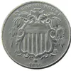 Escudo de EE. UU. 1866 con rayos, cinco centavos, copia de monedas de níquel cCraft, promoción de fábrica, bonitos accesorios para el hogar 2737