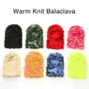 New Knitted Face Mask Party Acrylic Funny Plush Ballack Pull Hat Halloween Warmth Head Cover 451116