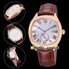 41mm Drive de Wgnm0003 Watches White Dial Swiss Swiss Quartz Mens Watch Rose Gold Case Brown Leather Strap Wristwatches High Quali186N