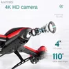 Дроны Профессиональный Дрон V10 4k Широкоугольная HD-камера Wi-Fi FPV Удержание высоты Складной RC Квадротор Вертолет Детские игрушки без камеры 24313