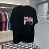 Diseñador Tide T Shirts Carta en el pecho Estampado laminado Manga corta High Street Camiseta informal holgada de gran tamaño Tops 100% algodón puro para hombres y mujeres S-3XL