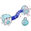 Jouets Tunnel et Cubes de jouets pour chats, Tube pliable interactif et Cubes pliables, aire de jeux, chats et ensemble de 3