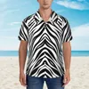 Men's Casual Shirts Green Tiger Print Beach Shirt Men Retro Animal Summer Short Sleeve Pattern Loose Oversized Blouses Gift Idea