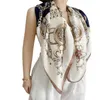 Bufandas 90 cm Big Square Bufanda de seda Diseñador Cabeza de impresión de pelo 2022 Pañuelo grande Hijab Shawl para mujeres260q