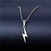 Andere Bliksem Hanger Ketting Ketting 304 Roestvrij Stalen Ketting voor Vrouwen Mannen Party Ornament Sieraden GiftL242313