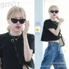 Desginer ysl sunglass Chao Yang Shulin Cat Eye Sunglasses Female Black Super Male Sunglasses Big Face Slimming Sunglass M94