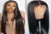 Glueless Human Hair Wigs Spets Front Prepluck 13x4 Spets Frontal Wig Straight Spets Front Wig 180 Density Remy Brazilian Wig2727959