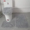 Mats 3st/set badrumsmatta mattan mjuk plysch fluffig u -formad vattenabsorption nonslip matta toalett lock täcker hemgolvmattor mattor