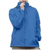 Female Clothing WomenS Solid Colored Hooded Long Sleeved Jacket Wind Breaker Sun Protection Outdoor Sports 240305