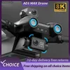 DRONES NEW AE6 MAX DRONE GPS光フローポジショニング360障害物回避8KプロフェッショナルHDエスクデュアルカメラDC FPVドローン24313