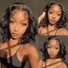 baby hair Body Wave Bob Wig Human Hair Wigs for Black Women 4x4 Glueless Lace Front Wigs Pre Plucked Short Wave Bob