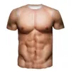 T-shirt da uomo 2024 T-shirt con tatuaggio muscolare in bronzo T-shirt stampate in 3D Estate Fitness muscolare T-shirt sportive Moda divertente Street Man Abbigliamento Top