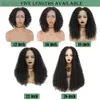 Synthetic Wigs X-TRESS Lace Front Wig Synthetic Kinky Curly Wigs With Hair 26 Inch Dark Brown T Part Transparent Lace Wig for Black Women ldd240313