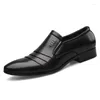 Sapatos de vestido homem casual homens formais homens preto marca sapato de couro fosocial casamento mocassins apontados dedo do pé