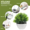 Fleurs décoratives plante artificielle en pot, pour chambre à coucher, petites plantes vertes scintillantes, faux bonsaï, ornements en plastique