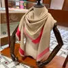 Designer Wool Silk Scarf For Women 2020 New Ladies Winter Shawls Scarfs Pashmina Fashion Long Ring 140x140cm Christmas Gift Dropsh2282