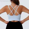 Desginer Bras Lululemmon Same Sports Tank Top Crossover Beauty Back U-shaped Neckline Skincare Breathable Running Fitness 24SS