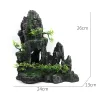 Dekorationer Artificial Aquarium Mountain Harts Stone Rock Reef Cave Fish Tank Decor Ornament Aquarium Landscaping Rockery