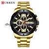 Montre de sport hommes CURREN mode montre à quartz en acier inoxydable loisirs montre d'affaires montre pour hommes Relojes montre