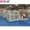 Tentes jouets Tentes jouets Tente gonflable à bulles transparente pour enfants avec ballons et tunnel Maison à dôme transparent pour rendez-vous en plein air Dîner Camping 231113 L240313